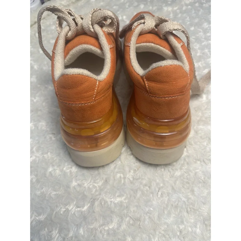 Steve Madden Evolved EVOLOVED1 Men's Low Top Lace-Up Sneakers Orange/Beige